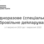 Одноразове (спеціальне) добровільне декларування