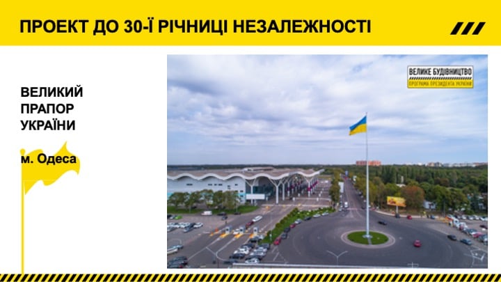 ДО 30-РІЧЧЯ НЕЗАЛЕЖНОСТІ В ОДЕСІ ЗАМАЙОРІВ НАЙБІЛЬШИЙ ПРАПОР УКРАЇНИ