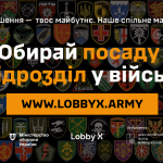 Обирай посаду і підрозділ у війську