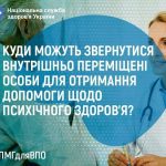 Куди можуть звернутися внутрішньо переміщені особи для отриманнядопомоги щодо психічного здоров’я?